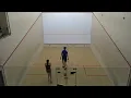 Norfolk squash champs U23 final Henry Booth v Jasmine Thirst game 1