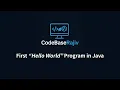 Ep-3 First Java Program Hello World using Terminal and Intellij Idea