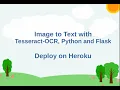 ML - Heroku Image to Text withTesseract-OCR Python Flask