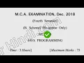 2018 Dcrust MCA 4th Sem Reappear Java Programming Question Paper
