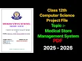 Medical Store Management System Project Class 12 Python MySQL Project Fil