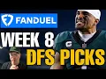 NFL Week 8 DFS Strategy for Fanduel 2025