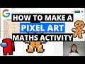 How To Create A Pixel Art Maths Activity using Google Sheets - Among Us Xmas Free Templates