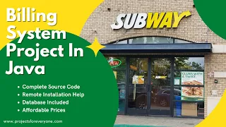 Billing System Project in Java in Swing with MySql of Subway Billing system in java