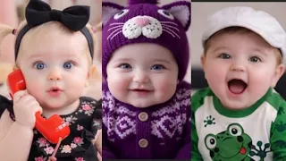 Cutest baby funniest giggles || Hello papa mama on phone 😜🤣