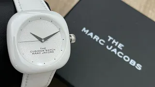 Marc Jacobs The Cushion White Dial Ladies Watch Unboxing UnboxWatches