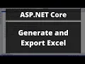 Export to Excel - ASP NET Core