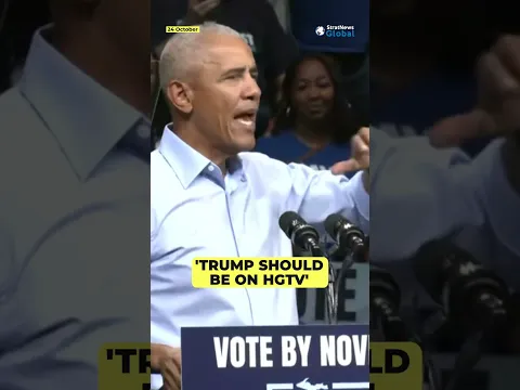 'What's up with the gold?': Obama takes a dig at Trump's White House renovations | #shorts