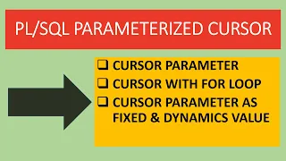 What are Cursor Parameters in PL SQL Oracle - Parameterized Cursors Explained with Example
