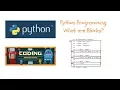 Python Programming What are blocks
