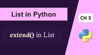 List in Python extend Method in Python List Python Interview Appending Multiple Elements in List