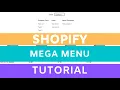 Shopify mega menu tutorial - drop down navigation