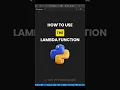 Master Python Lambda Functions in Minute
