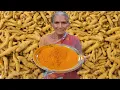 Lagu TURMERIC Powder Making Process | Turmeric powder | countryfoodcooking