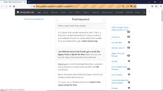What is Static blank final variable javapedia net