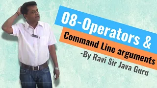 08 - Different types of Operators in Java Command Line arguments in Java