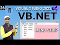 L26 - VB NET Menu Strip Control A Simple Menu Strip VB NET Tutorial What is Menu Strip Control