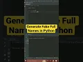 Generate Fake Full Names using Python
