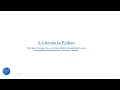 4 Literals in Python Programming Language