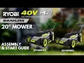 How to Assemble Start the RYOBI 40V 20 Mower
