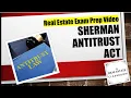 Sherman Antitrust Act Real Estate Exam Prep