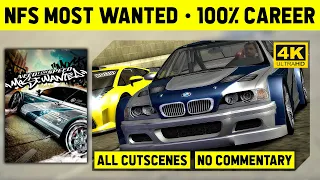 NFS MOST WANTED REMASTERED 4K 100 CAREER PART 1 NO COMMENTARY 