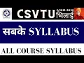 All Course Syllabus CSVTU
