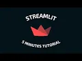Streamlit in 5 minutes Tutorial