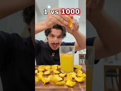Jugo de Naranja de 1 vs 1000 Gotas 🍊