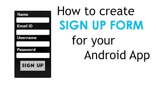 How to create a SIGN UP activity show POPUP message - LOGIN PART 2