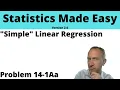 Statistics Module 14 V2 - Simple Linear Regression Problem 14-1Aa