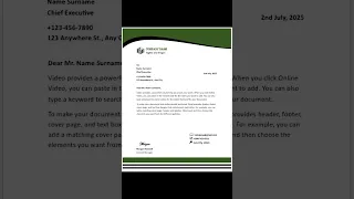 A4 Letterhead Template