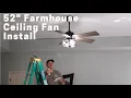 REVIEW YOUKAIN Farmhouse Ceiling Fan with Light and Remote Control Model 52-YJ632