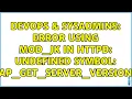 DevOps SysAdmins Error using mod - jk in httpd undefined symbol ap