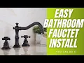 Install Widespread Deck Mounted 3 Piece Bathroom Faucet DIY