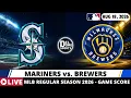 SEATTLE MARINERS VS MILWAUKEE BREWERS MLB Game Score Radio Play-by-Play - AUG 18 2026