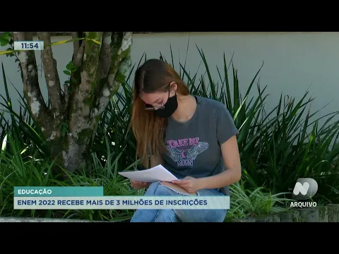 Educação: Enem 2022 recebe mais de 3 milhões de inscrições