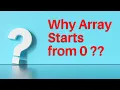 why array starts at 0 explained in detail