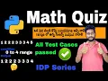Python IDP Exam Math Quiz Question Answer How Pass test tejabhaiupdates Python Tutorial