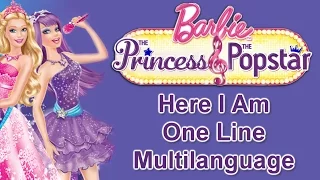 barbie the princess and the popstar here i am one line multilanguage