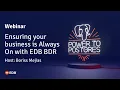Webinar Ensuring your business is Always On with EDB BDR