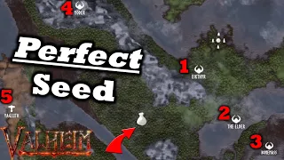Best Valheim Seed In The World ALL Bosses Biomes AND Trader Near Spawn Amazing Starter Island