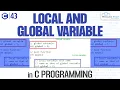 Local and Global Variables in C Programming C Programming Tutorial