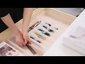 Silverware Organizer Expandable Utensil Tray BPA Free Flatware and Cutlery Holder