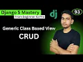 CRUD Project using Generic Class based View in Django 5