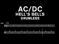 ACDC - Hell's Bells - Drumless (with scrolling drum score)