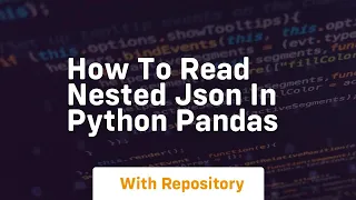 how to read nested json in python pandas