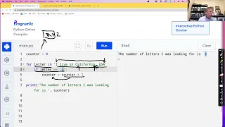 Python 6 Repeating Structures for and while loops