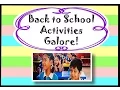 Back To School Activities Printables and Worksheets for Kids