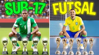 O MAIOR Campeão de CADA Copa do Mundo (Futsal, Sub-20, Sub-17, etc...)